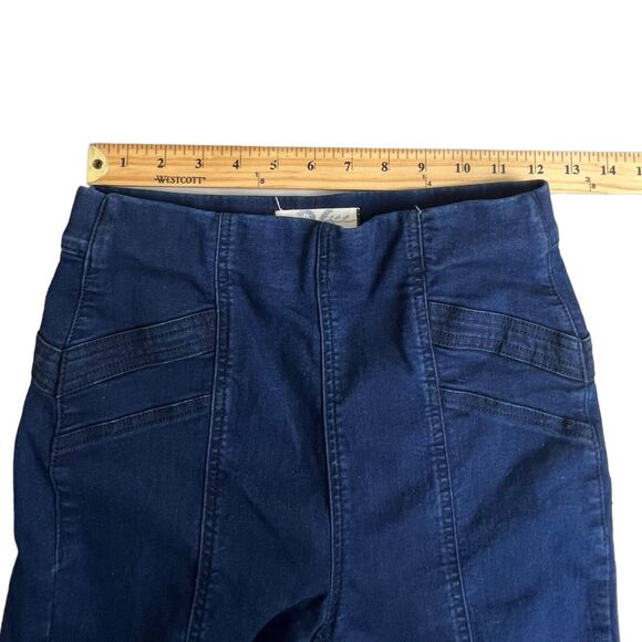 We‎ The Free Womens Dark Wash High Rise Seamed Pull On Skinny Jeans 26 - Picture 6 of 8